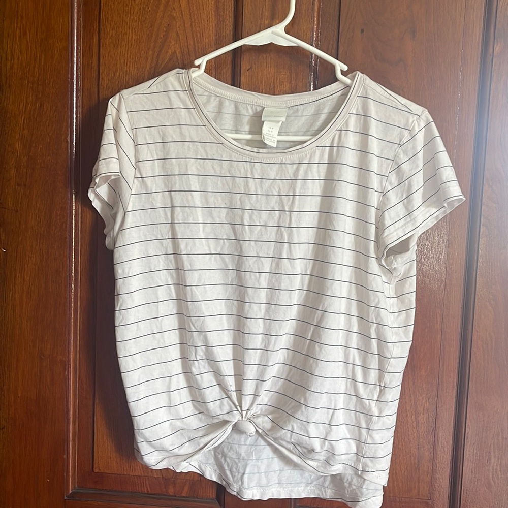 Size medium, white with strips